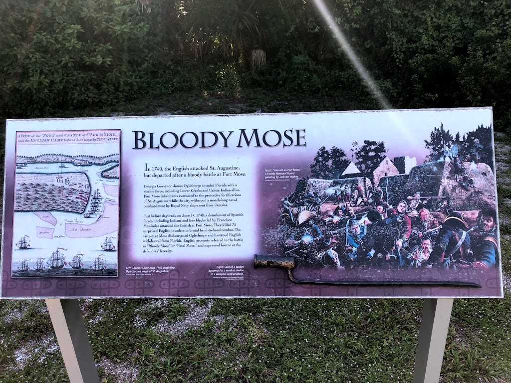 Fort Mose Historic State Park | 15 Fort Mose Trail, St. Augustine, FL 32084, USA | Phone: (904) 823-2232