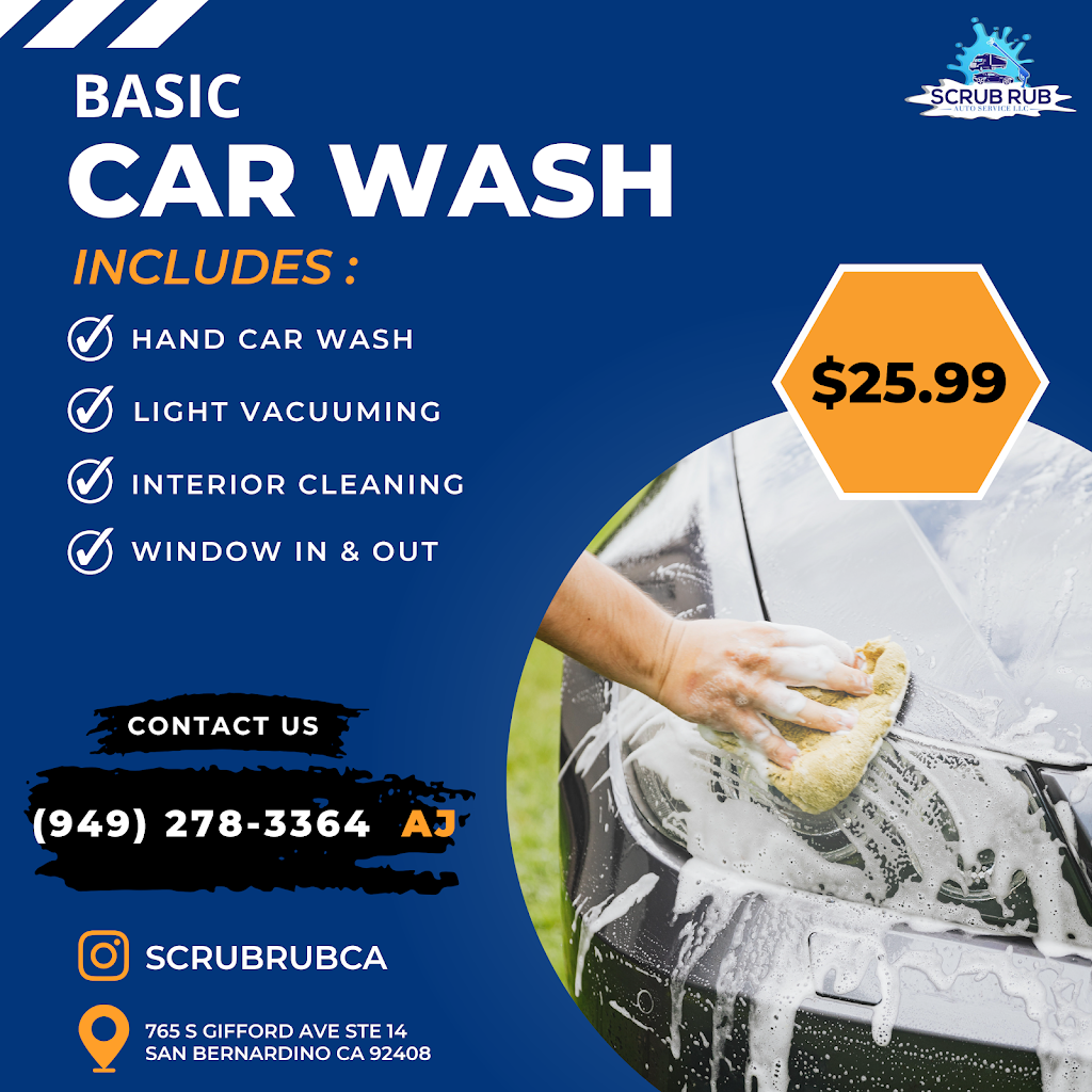 SCRUB RUB AUTO SERVICE LLC | 765 S Gifford Ave #14, San Bernardino, CA 92408, USA | Phone: (949) 278-3364