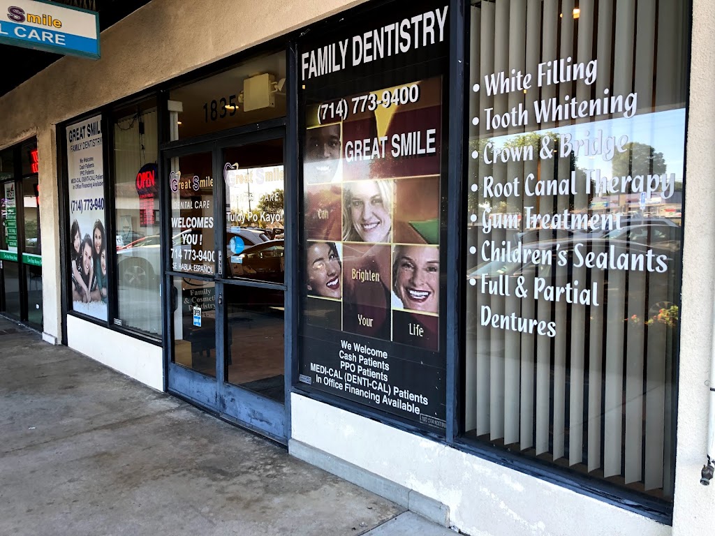 Great Smile Dental Practice | 1835 W Orangethorpe Ave, Fullerton, CA 92833, USA | Phone: (714) 747-9644