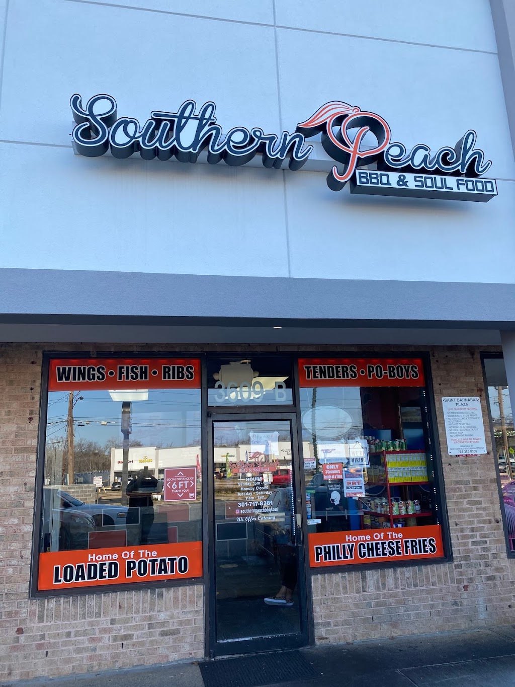 Southern Peach Bbq | 3609 St Barnabas Rd Suite B, Suitland-Silver Hill, MD 20746, USA | Phone: (301) 717-8381