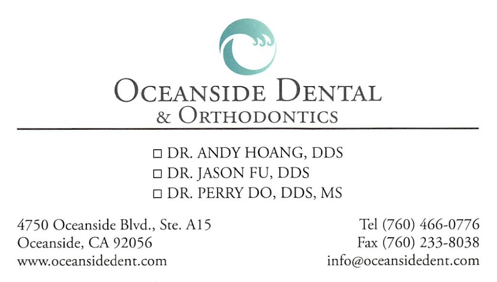 Oceanside Dental | 4750 Oceanside Blvd Ste a15, Oceanside, CA 92056, USA | Phone: (760) 466-0776