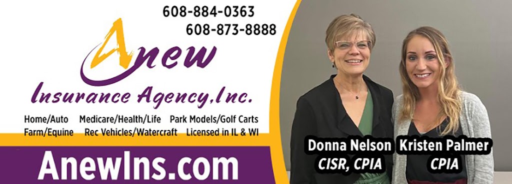 Anew Insurance Agency, Inc. | 4 Lord St, Edgerton, WI 53534, USA | Phone: (608) 884-0363
