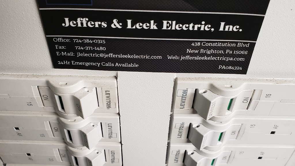 Jeffers & Leek Electric Inc. | 438 Constitution Blvd, New Brighton, PA 15066, USA | Phone: (724) 384-0315