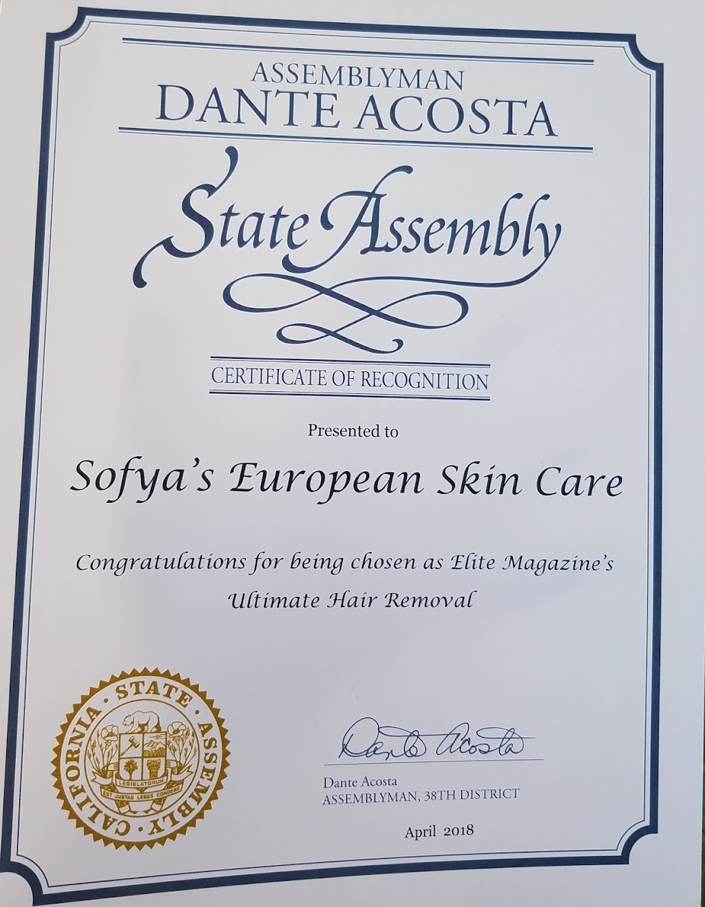 Sofyas European Skin Care | 18822 Soledad Canyon Rd, Santa Clarita, CA 91351, USA | Phone: (661) 424-1807