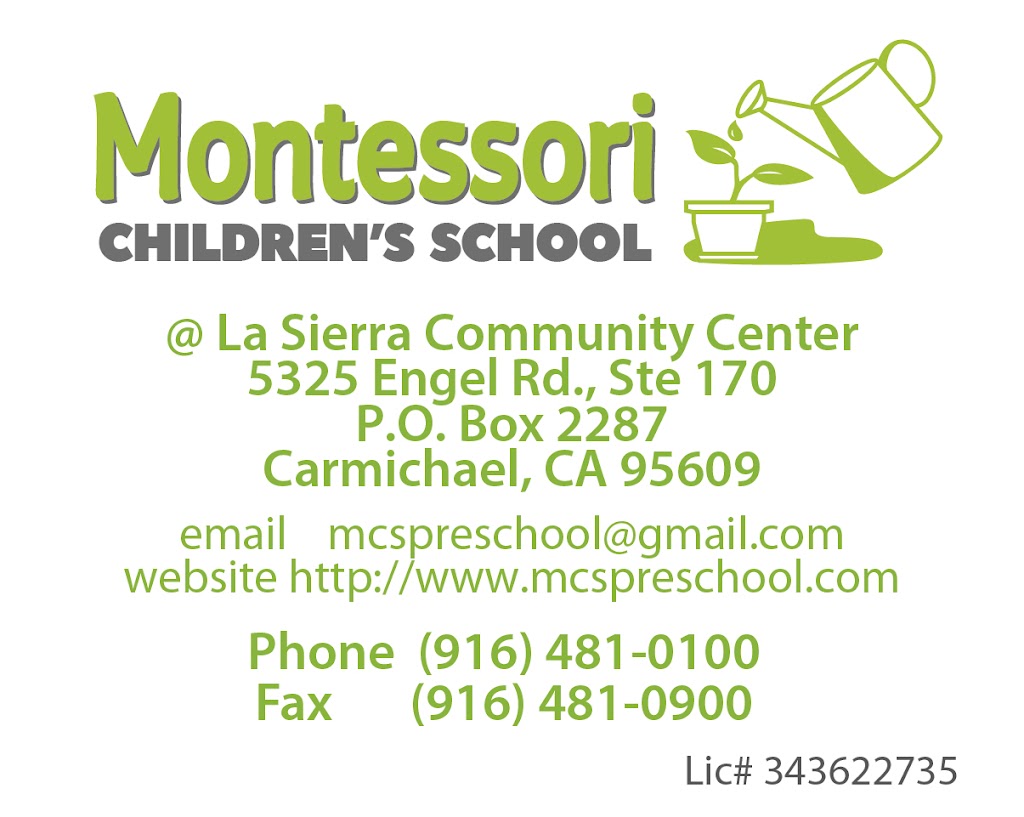 Montessori Childrens School | 5325 Engle Rd Room 170, Carmichael, CA 95608, USA | Phone: (916) 481-0100