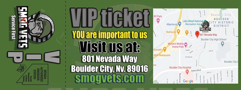 Smog Vets/ DMV Services/Smog checks/Title Transfers/Plates | 1638 Boulder City Pkwy, Boulder City, NV 89005 | Phone: (702) 293-2280