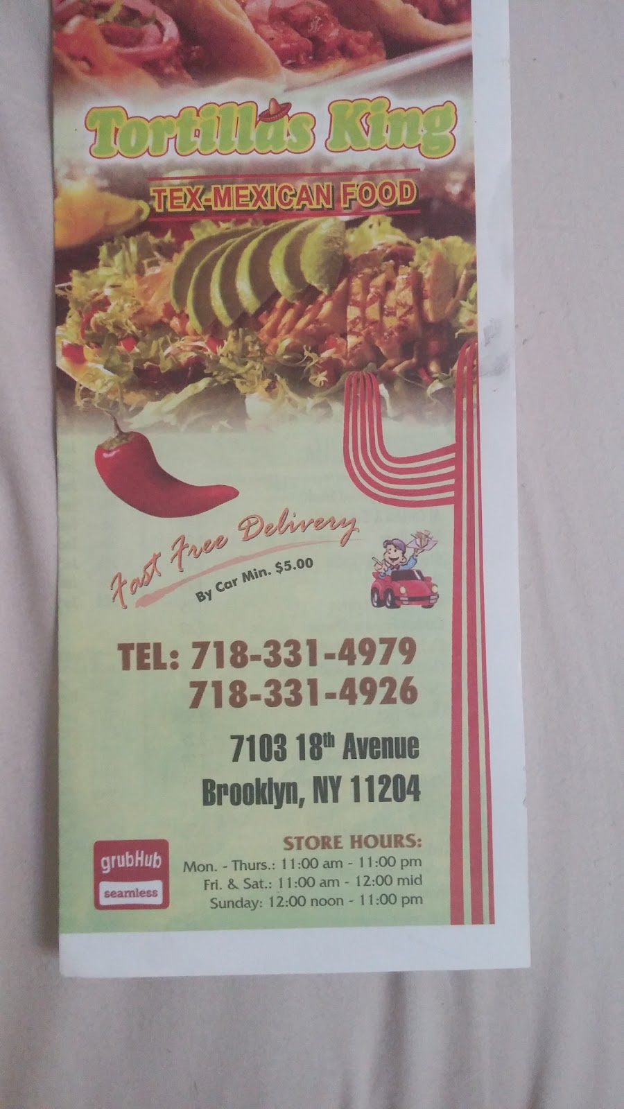 Tortillas King | 7103 18th Ave, Brooklyn, NY 11204, USA | Phone: (718) 331-4979