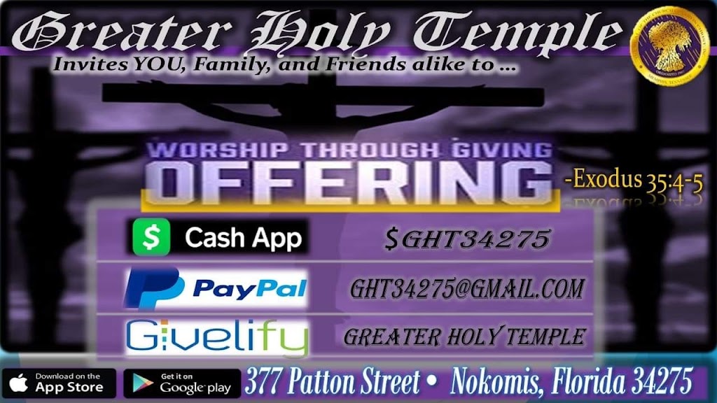Greater Holy Temple Church of God In Christ | 377 Patton St, Nokomis, FL 34275, USA | Phone: (941) 488-6100