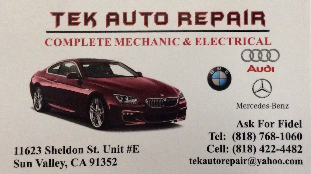 TEK AUTO REPAIR | 11623 Sheldon St STE E, Sun Valley, CA 91352 | Phone: (818) 768-1060