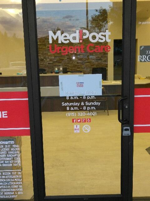 MedPost Urgent Care - El Paso Kenworthy | 10765-A Kenworthy St, El Paso, TX 79924, USA | Phone: (915) 320-4021