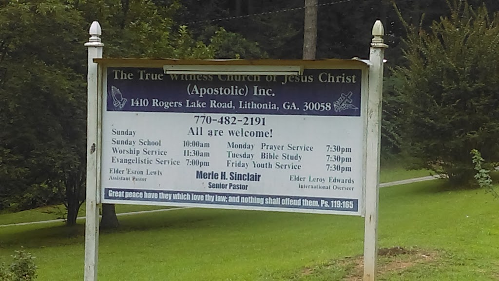 True Witness Apostolic Church | 1986 Rogers Lake Rd, Lithonia, GA 30058, USA | Phone: (770) 482-2191