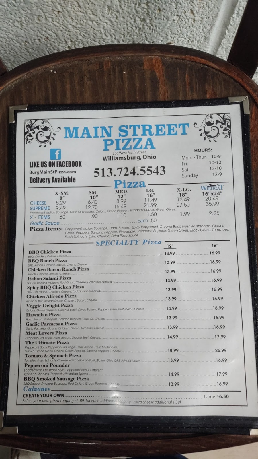 Main Street Pizza | 206 W Main St, Williamsburg, OH 45176, USA | Phone: (513) 813-7604