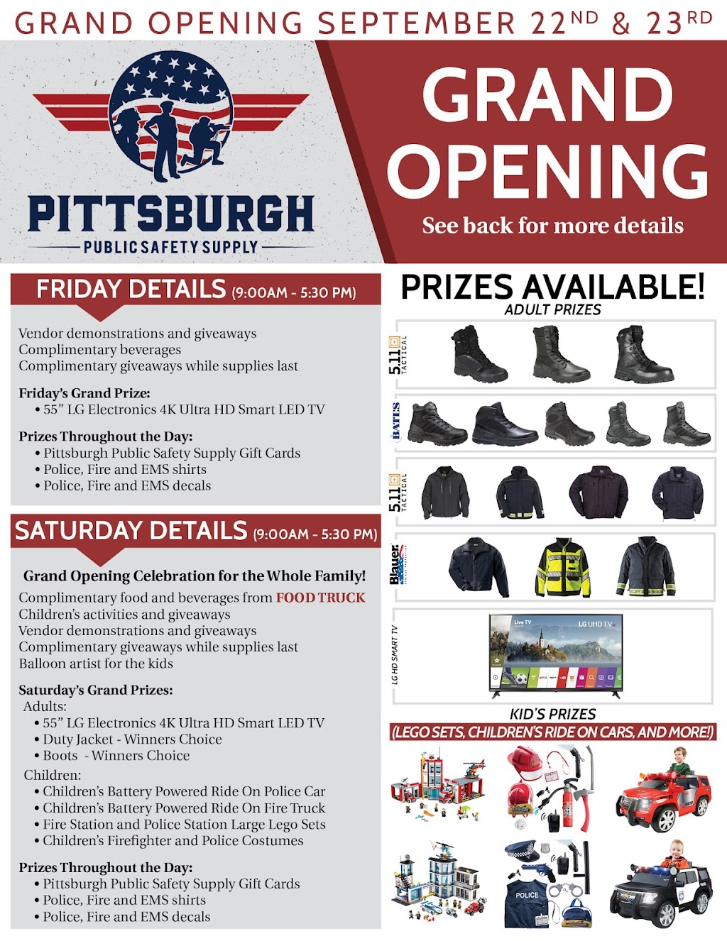 Pittsburgh Public Safety Supply Inc. | 6104 Grand Ave, Pittsburgh, PA 15225, USA | Phone: (412) 375-2920