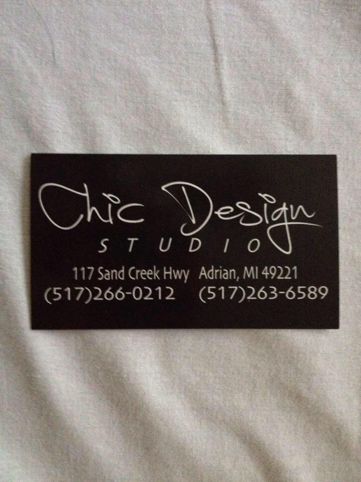 Chic Design Studio | 117 Sand Creek Hwy, Adrian, MI 49221 | Phone: (517) 266-0212