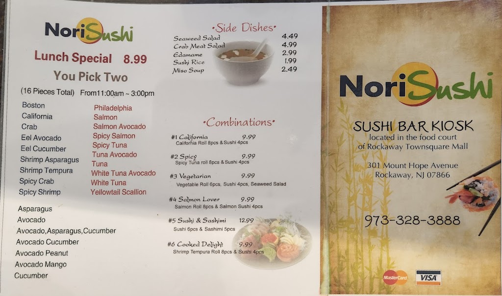 Nori Sushi | 301 Mt Hope Ave, Rockaway, NJ 07866, USA | Phone: (973) 328-3888