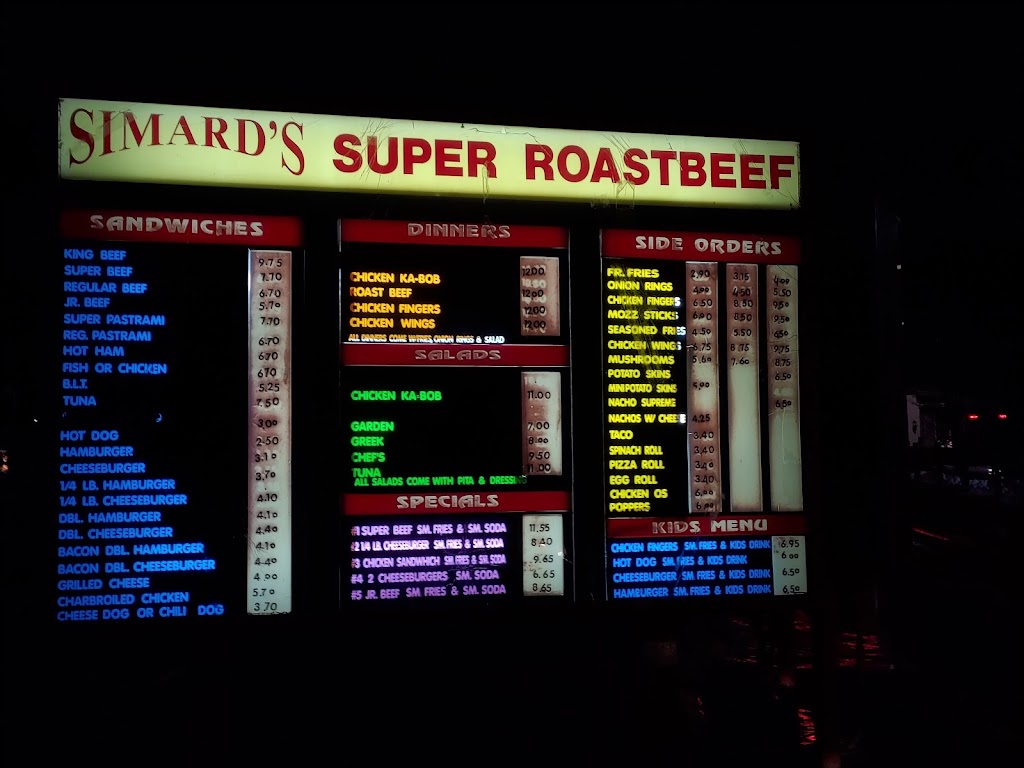 Simards Super Roast Beef | 279 Main St, Wilmington, MA 01887, USA | Phone: (978) 658-9331