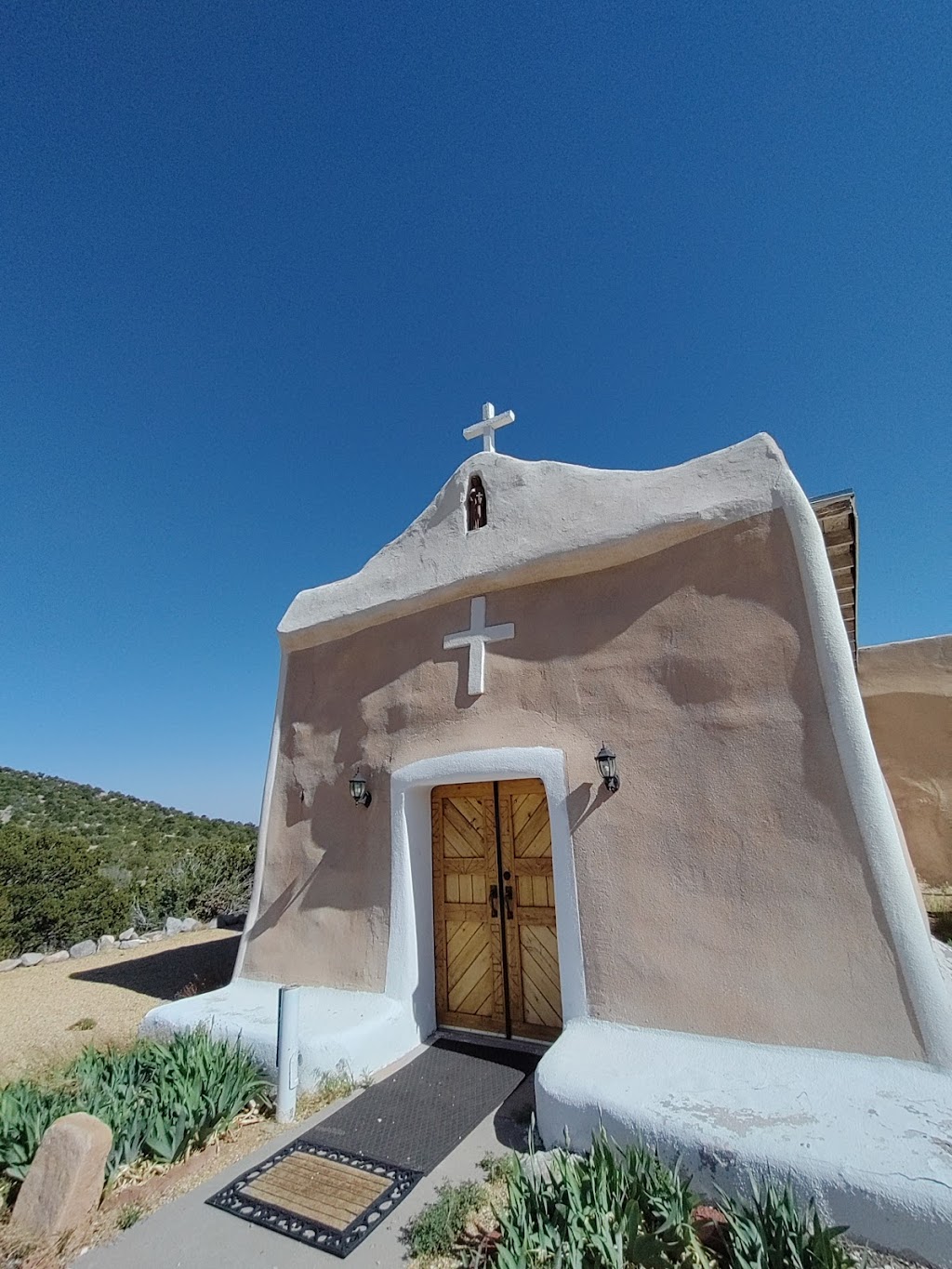 San Francisco de Asis Catholic Church | Turquoise Trail, Golden, NM 87047, USA | Phone: (505) 471-1562