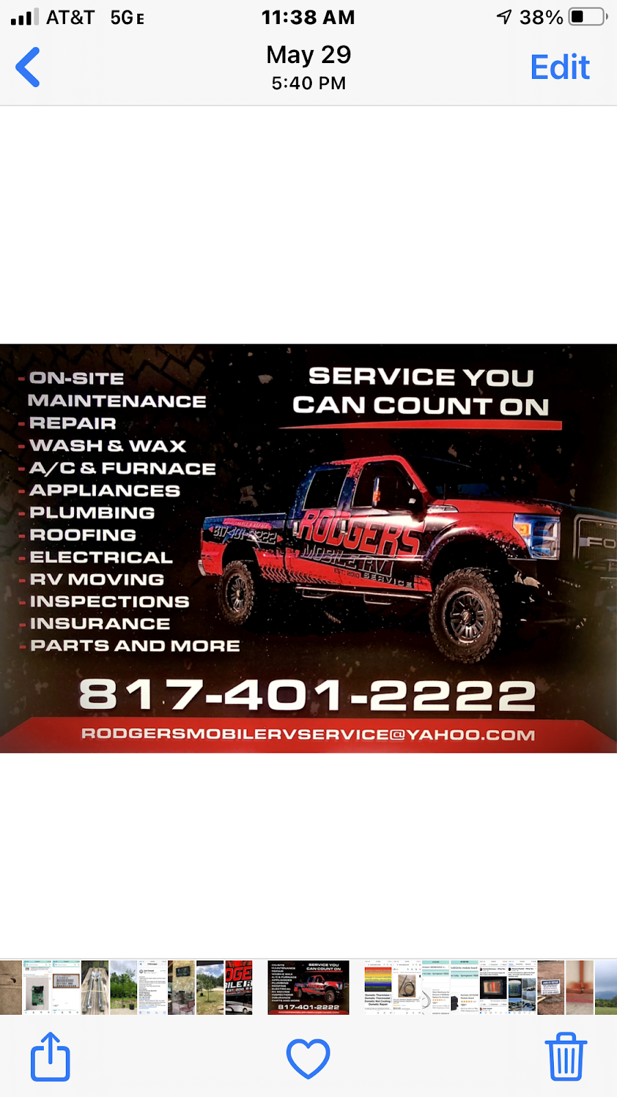 Rodgers Mobile RV Service, LLC. | 722 3 Skillet Rd, Springtown, TX 76082, USA | Phone: (817) 401-2222