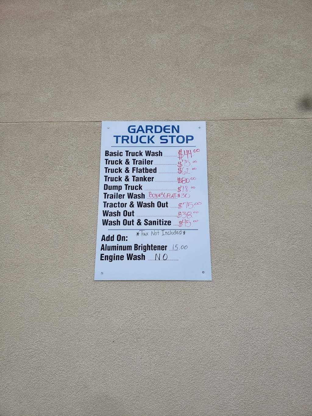 Garden Truck Stop w/ Wash & Washouts | 2114 W Garden Rd, Vineland, NJ 08360 | Phone: (856) 302-4442