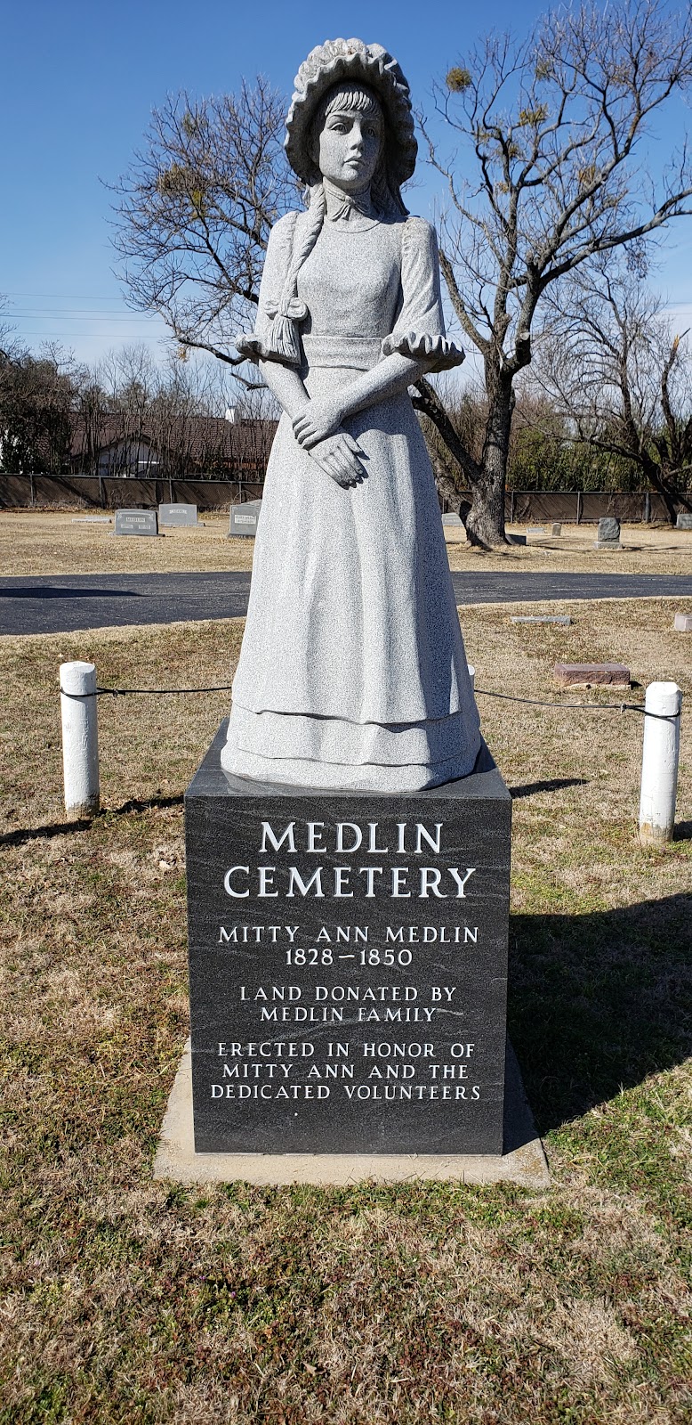 Medlin Cemetery | 1130 Trophy Club Dr, Trophy Club, TX 76262, USA | Phone: (817) 688-7783