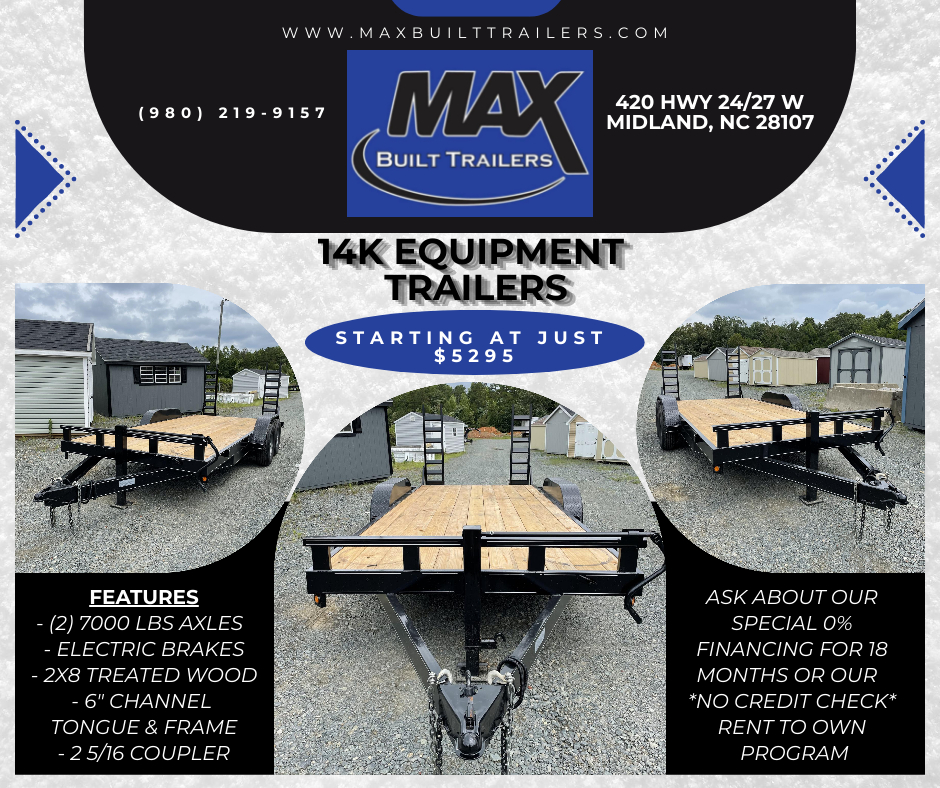 Max built Trailers Charlotte | 420 NC-24 27 W, Midland, NC 28107 | Phone: (980) 219-9157