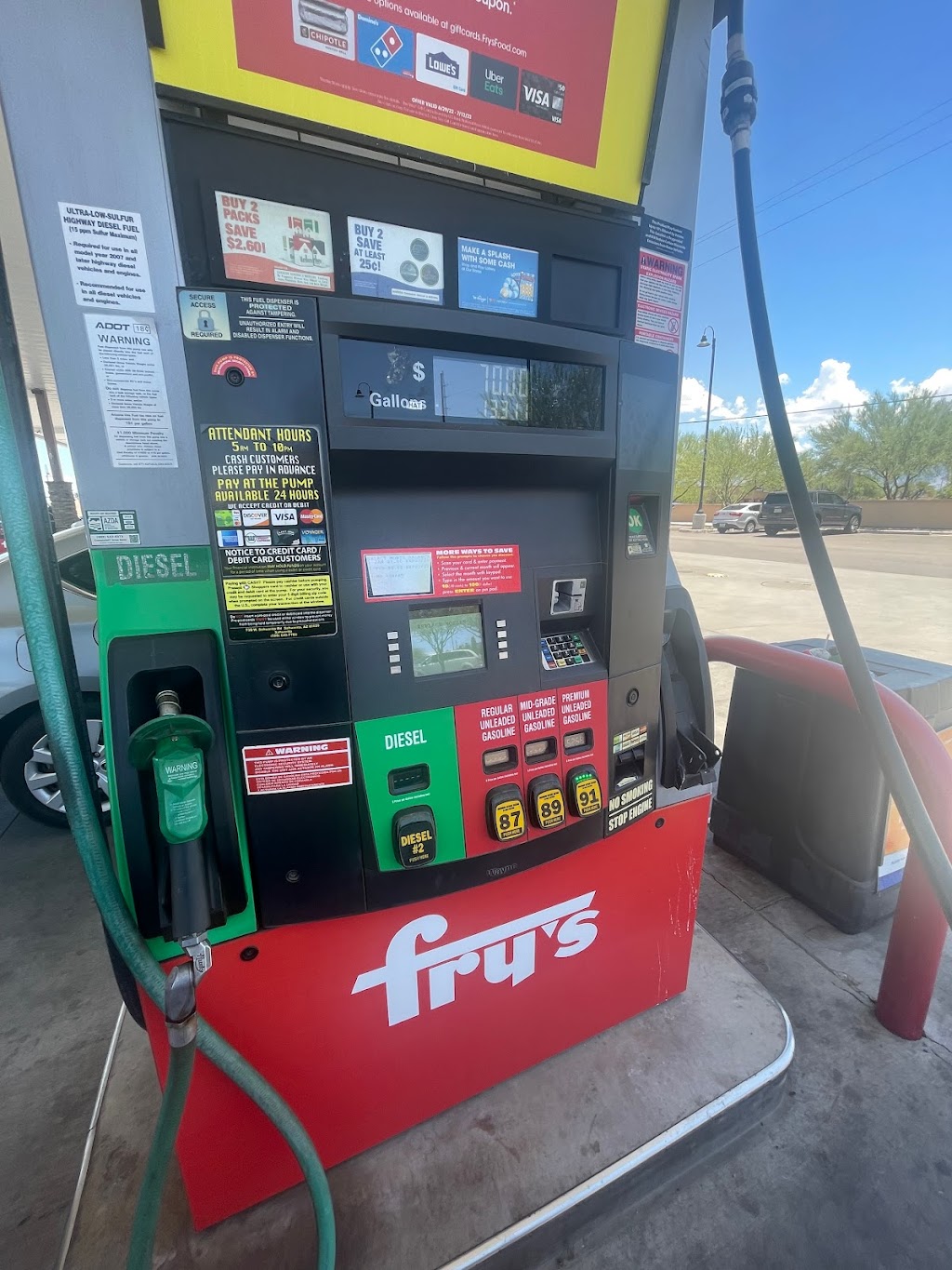 Frys Fuel Center | 730 W Sahuarita Rd, Rancho Sahuarita, AZ 85629, USA | Phone: (520) 648-7700