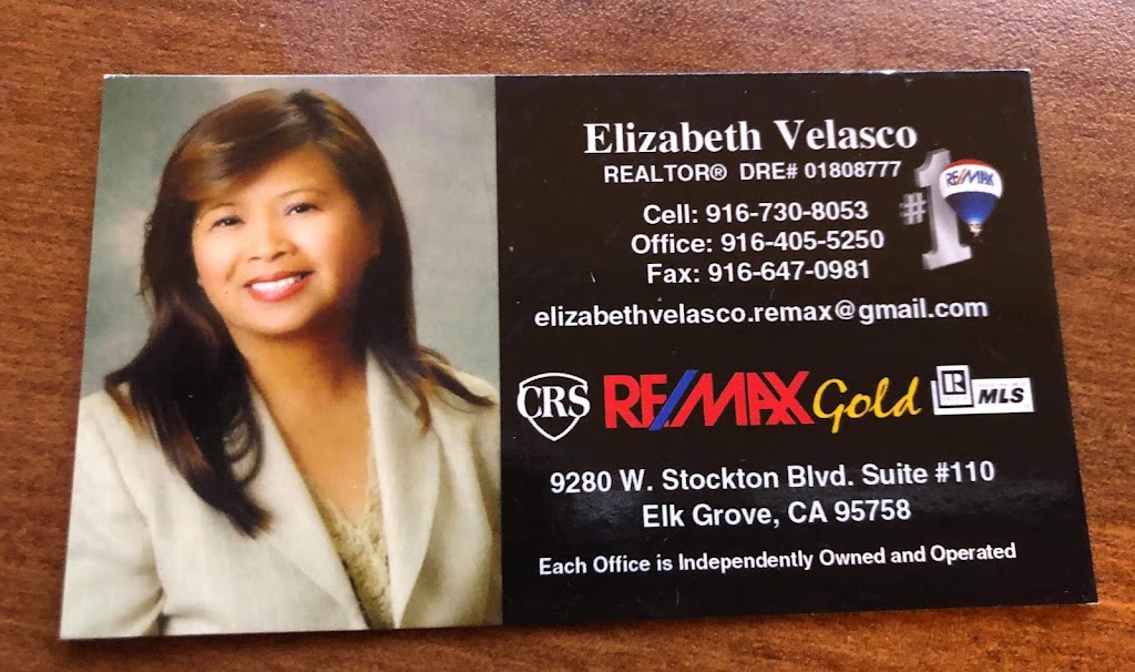 Elizabeth Velasco, REALTOR RE/MAX Gold | 9280 W Stockton Blvd #110, Elk Grove, CA 95758, USA | Phone: (916) 730-8053