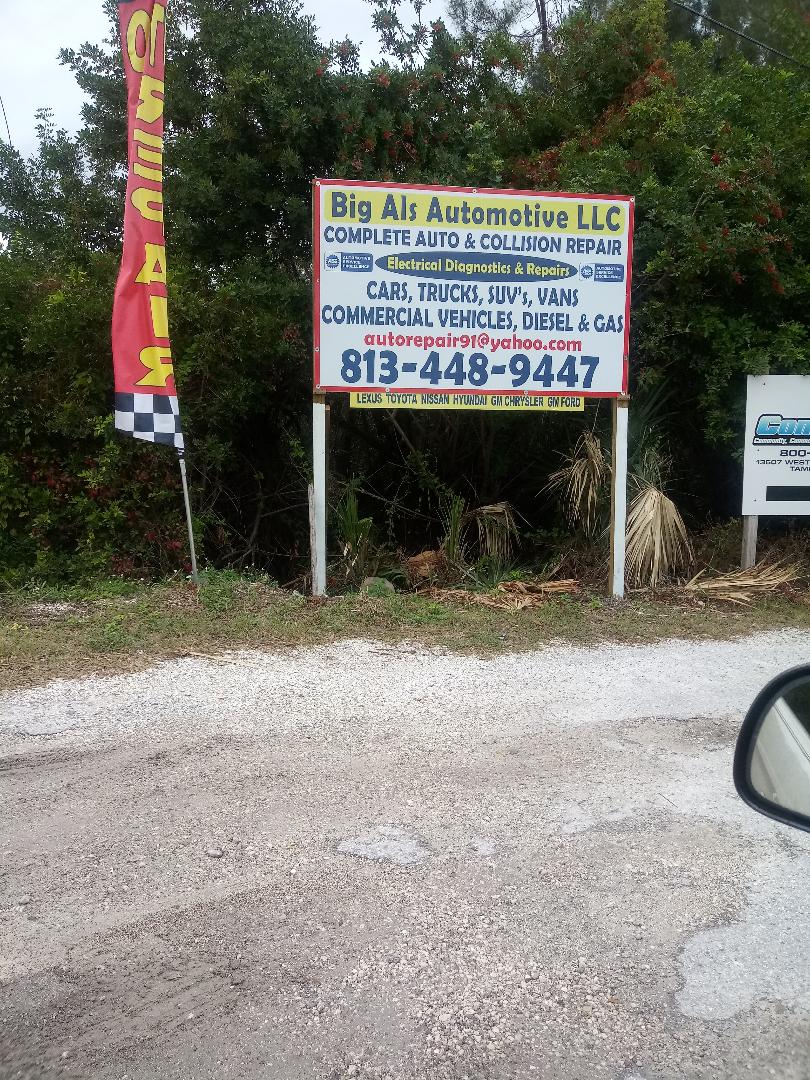 Big Als Automotive & Minor Collision Repair, LLC | 13215 Memorial Hwy Unit B, Tampa, FL 33635, USA | Phone: (813) 448-9447