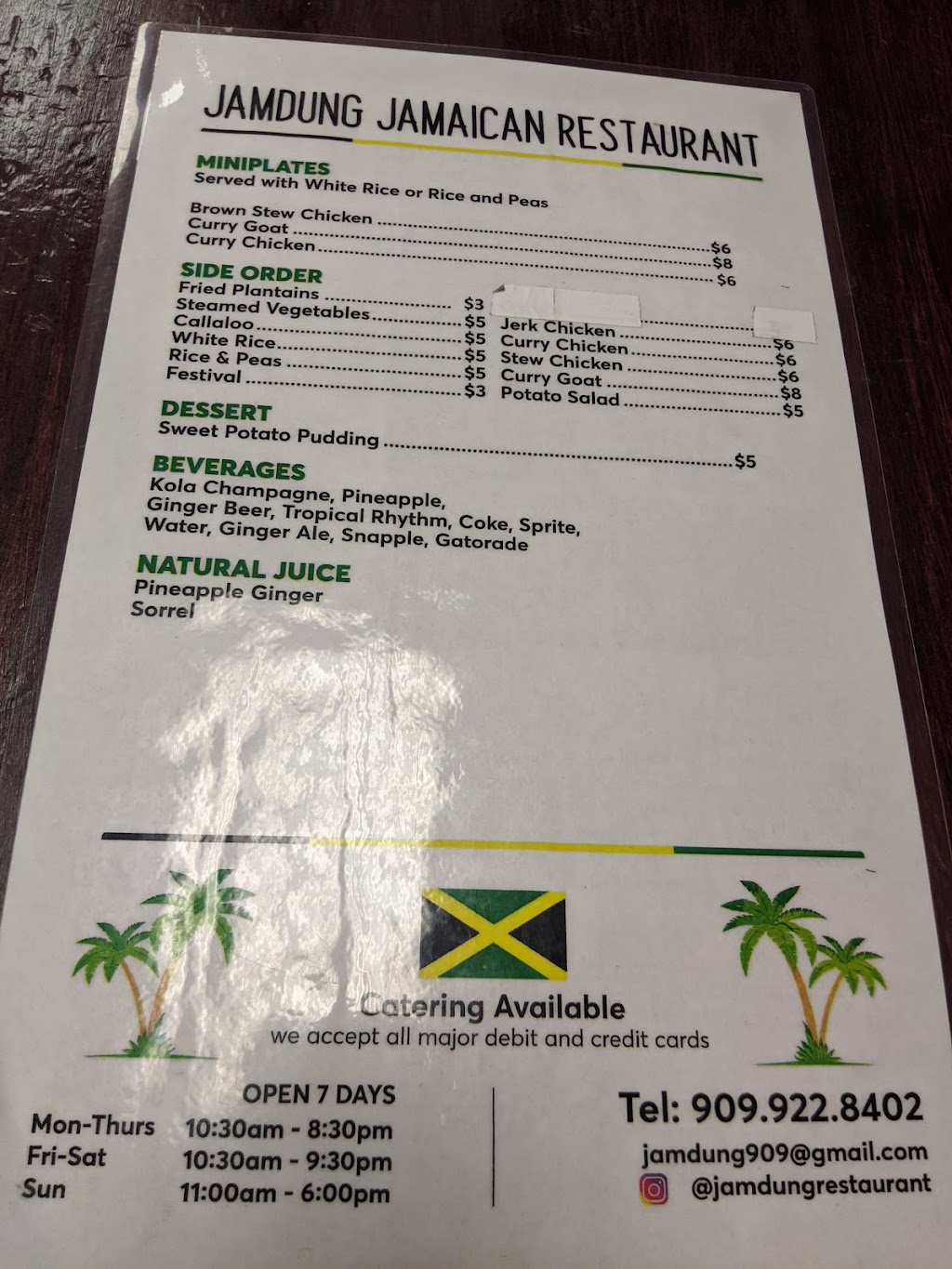 Jamdung Jamaican Restaurant | 12759 Foothill Blvd, Rancho Cucamonga, CA 91739, USA | Phone: (909) 922-8402