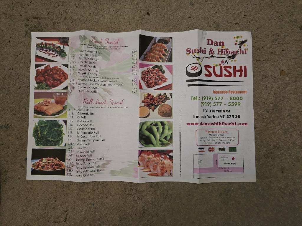 Dan Sushi & Hibachi | 1313 N Main St, Fuquay-Varina, NC 27526, USA | Phone: (919) 577-8000