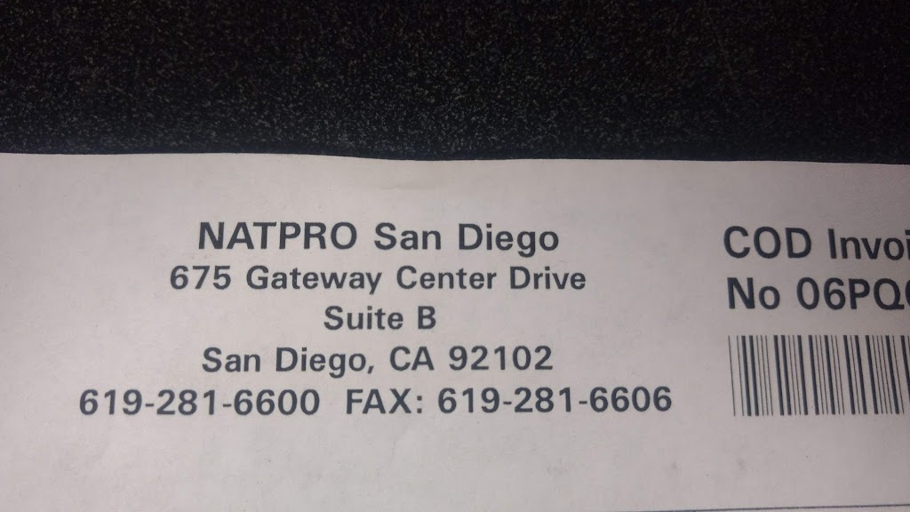 Natpro | 675 Gateway Center Dr b, San Diego, CA 92102, USA | Phone: (619) 281-6600