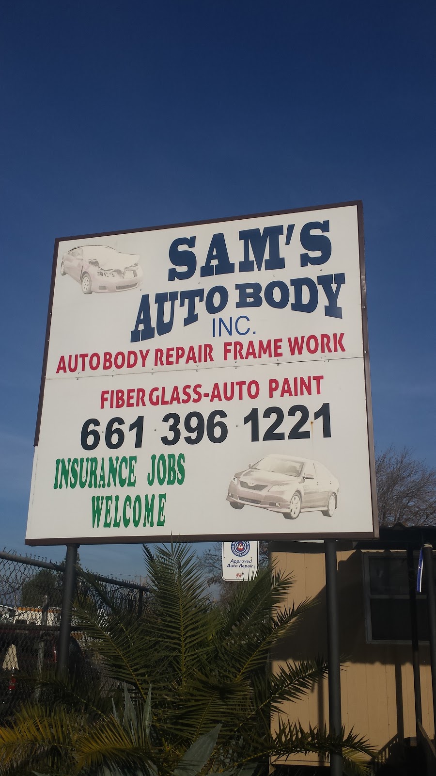 Sams Auto Body Inc | 129 Price St, Bakersfield, CA 93307 | Phone: (661) 396-1221