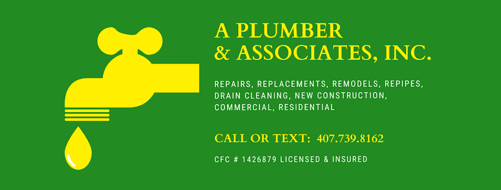 A Plumber & Associates | 633 Cardinal St, Ocoee, FL 34761, USA | Phone: (407) 739-8162