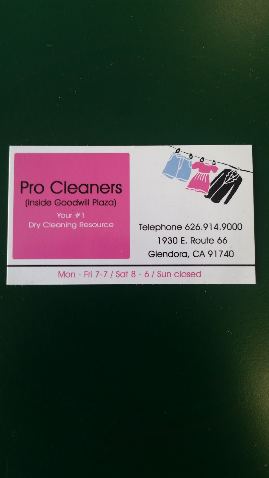 Pro Cleaners | 1930 E Rte 66, Glendora, CA 91740, USA | Phone: (626) 914-9000