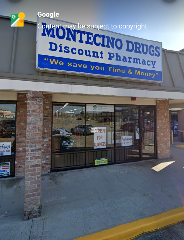 Montecino Drugs | 5917 Lapalco Blvd, Marrero, LA 70072, USA | Phone: (504) 347-0085