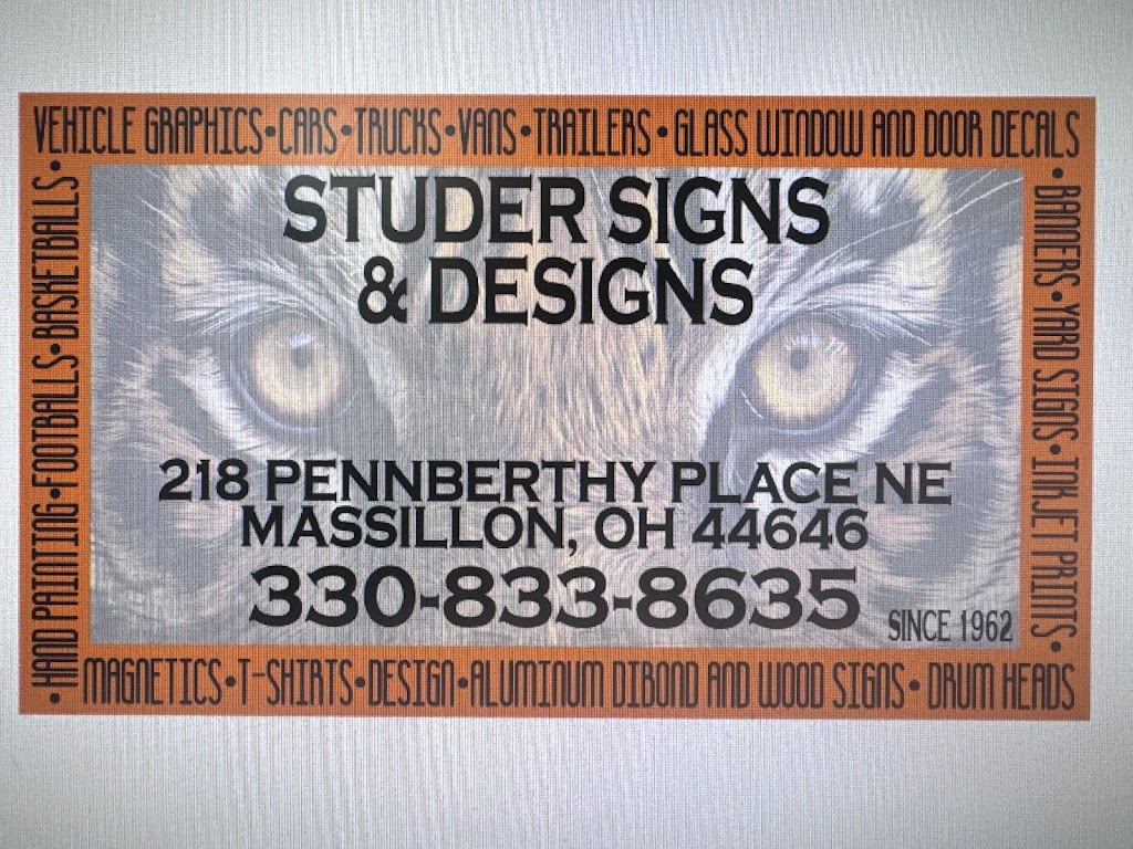 Studer Signs & Designs | 218 Pennberthy Pl NE, Massillon, OH 44646, USA | Phone: (330) 833-8635