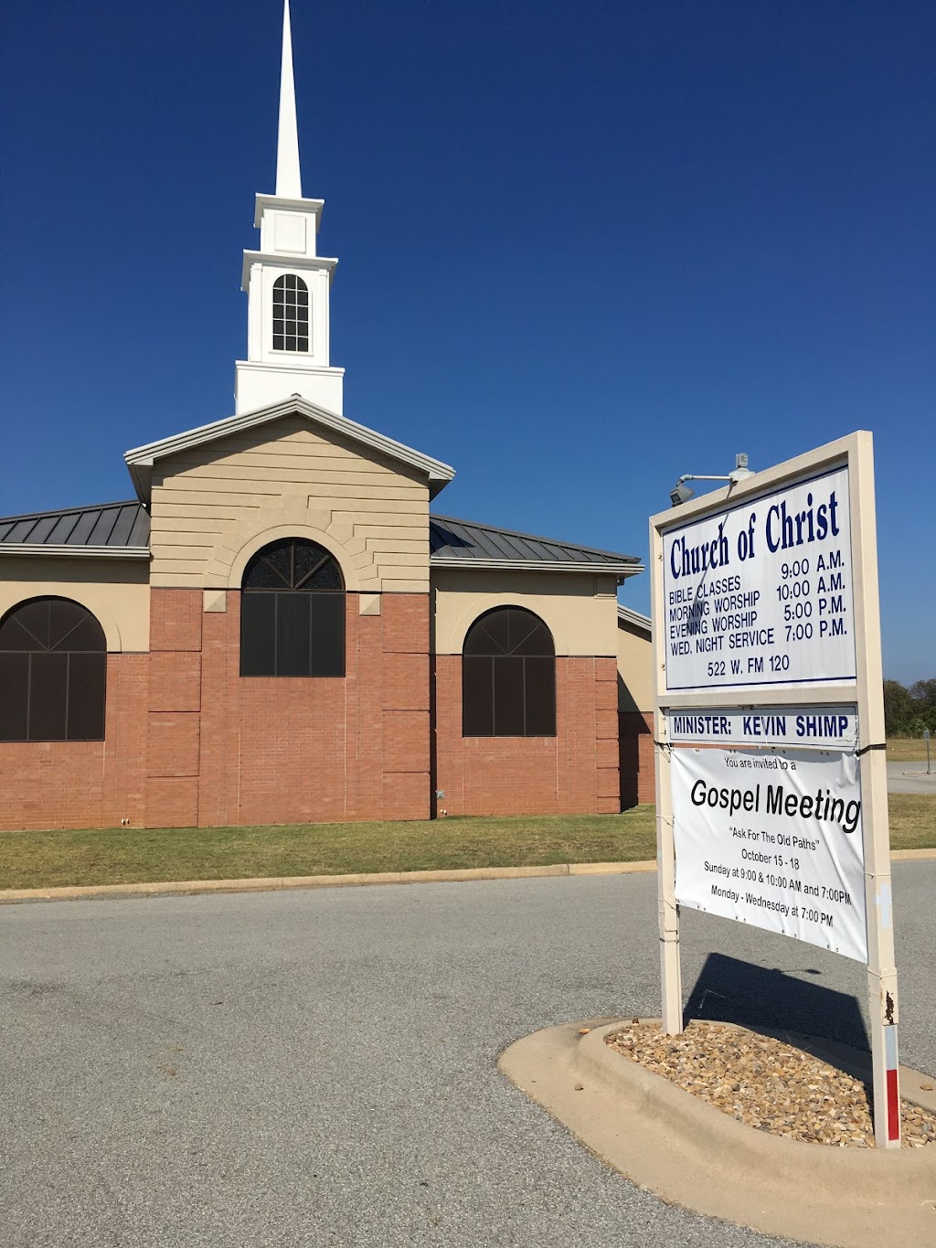 Pottsboro Church of Christ | 522 FM 120, Pottsboro, TX 75076, USA | Phone: (903) 786-9602