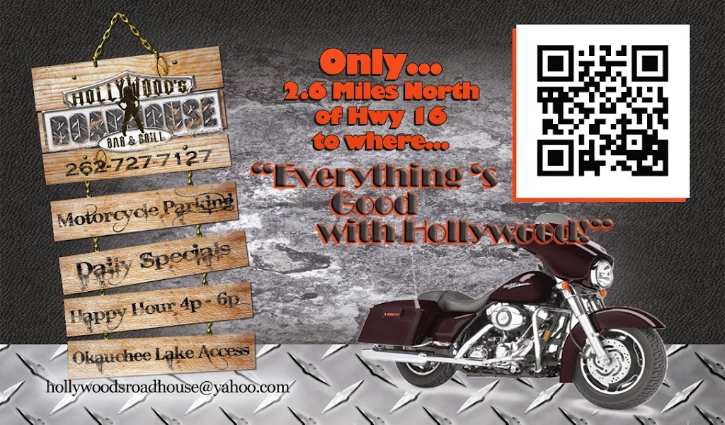 Hollywoods Roadhouse Bar & Grill | W332 N6629 County Trunk Hwy C, Nashotah, WI 53058, USA | Phone: (262) 727-7127