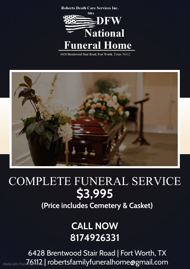 DFW Arlington National Funeral Home | 6428 Brentwood Stair Rd, Fort Worth, TX 76112, USA | Phone: (682) 213-2213