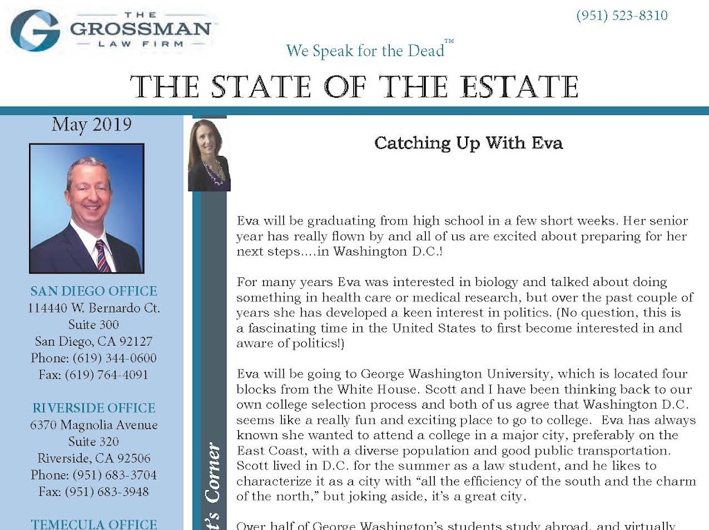The Grossman Law Firm, APC | 1770 Iowa Ave Suite 260, Riverside, CA 92507, USA | Phone: (951) 683-3704