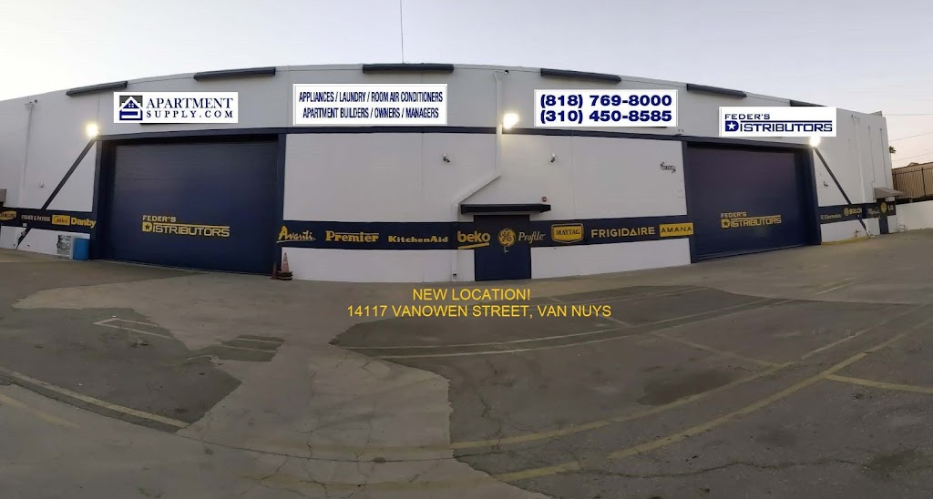Feders Major Kitchen Appliance Distributors | 14117 Vanowen St, Van Nuys, CA 91405, USA | Phone: (310) 450-8585