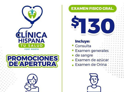 Clinica Hispana Tu Salud Fort Worth | 3305 N Main St Suite 113, Fort Worth, TX 76106, USA | Phone: (817) 353-2025