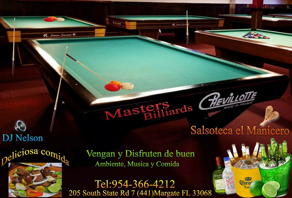 Masters Billiards LATIN Bar/ Restaurant | 205 FL-7, Margate, FL 33068, USA | Phone: (954) 366-4212