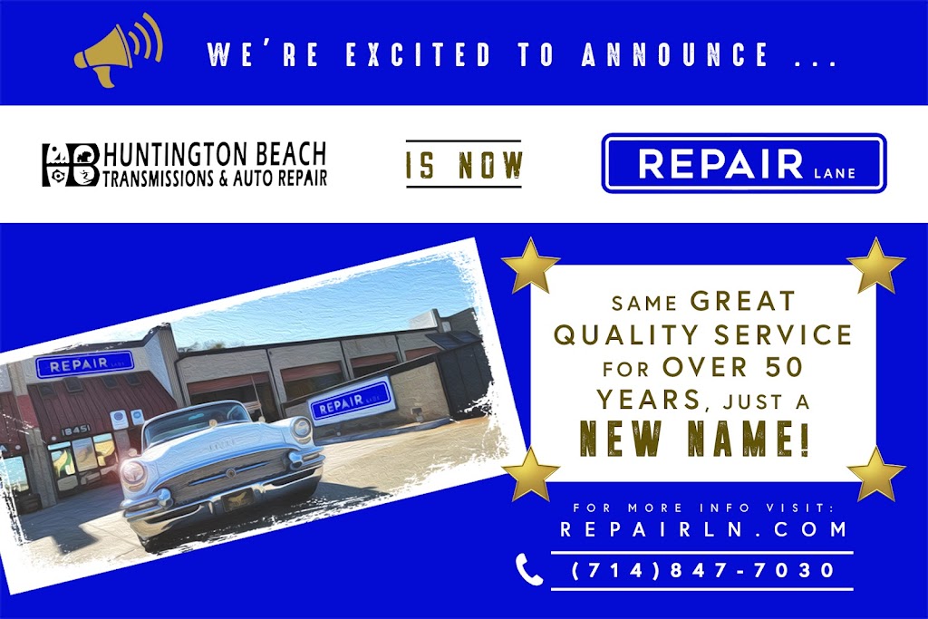 Repair Lane | 18451 Repair Ln, Huntington Beach, CA 92648, USA | Phone: (714) 847-7077