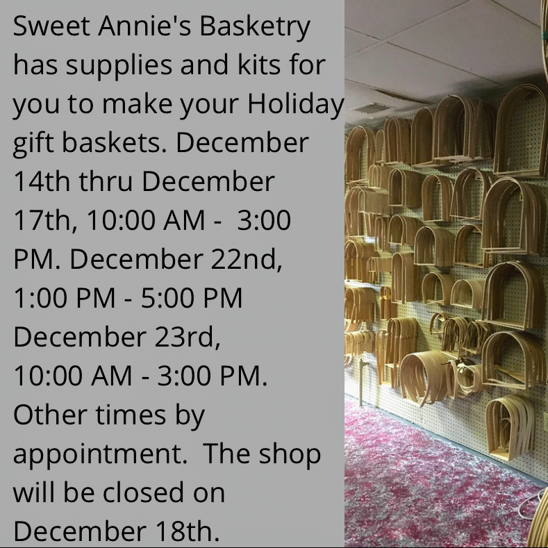 Sweet Annies Basketry | 10686 IN-5, South Whitley, IN 46787, USA | Phone: (260) 723-4470