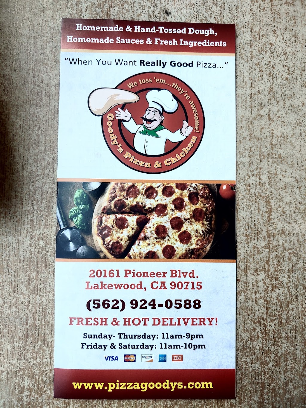 Goodys Pizza | 20161 Pioneer Blvd, Artesia, CA 90703, USA | Phone: (562) 924-0588