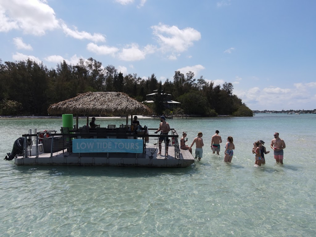 Low Tide Tours Tiki Boat | 1505 Ken Thompson Pkwy, Sarasota, FL 34236, USA | Phone: (941) 405-0045