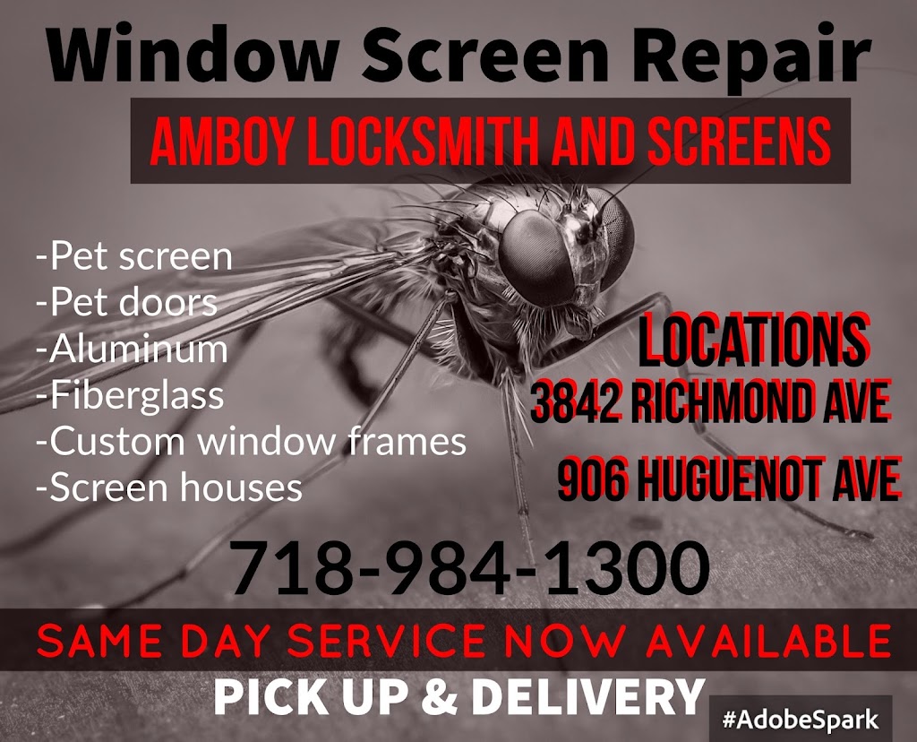 Amboy Locksmith and Screens | 906 Huguenot Ave, Staten Island, NY 10312, USA | Phone: (718) 984-2400