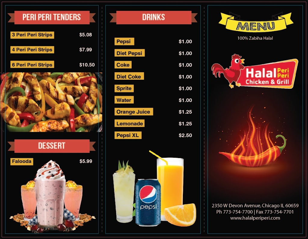 Halal Peri Peri Chicken & Grill | 2350 W Devon Ave, Chicago, IL 60645, USA | Phone: (773) 754-7700