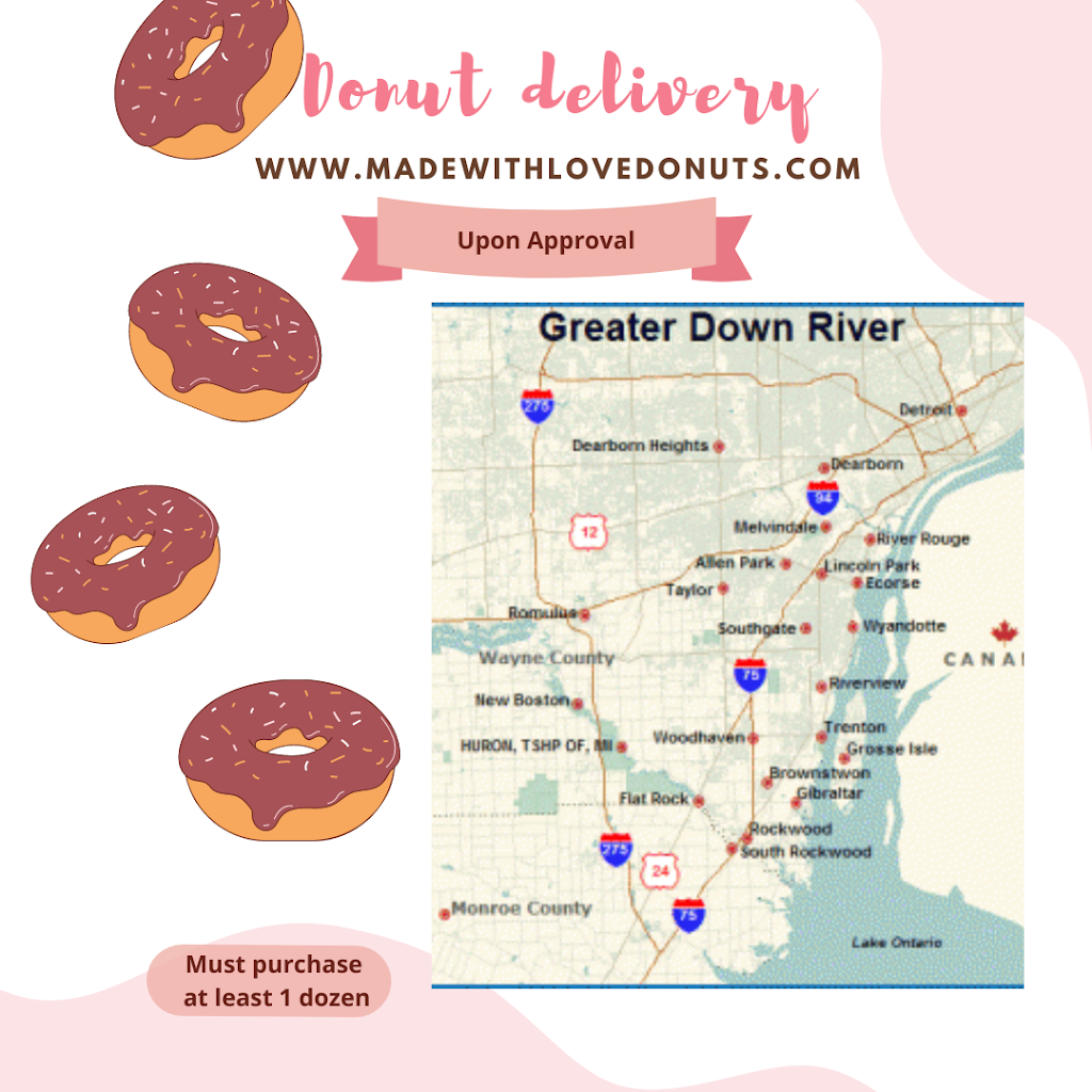 Made With Love Donuts | 25121 Cedar Creek Dr, Brownstown Charter Twp, MI 48134, USA | Phone: (706) 247-9102